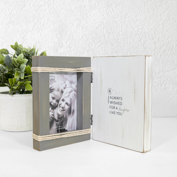Pavilion Gift Company Daughter Like You 5.5" X 7.5" Hinged Sentiment Frame (Holds 4" X 6" Photo)