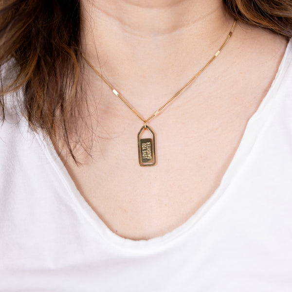 Pavilion Gift Company Daughter Mother Of Pearl - 16.5"-18.5" 14K Gold Plated Necklace