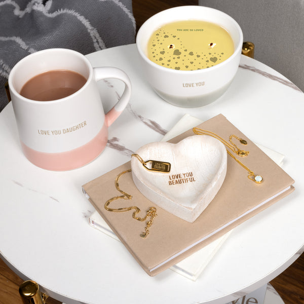 Pavilion Gift Company Daughter Mother Of Pearl - 16.5"-18.5" 14K Gold Plated Necklace