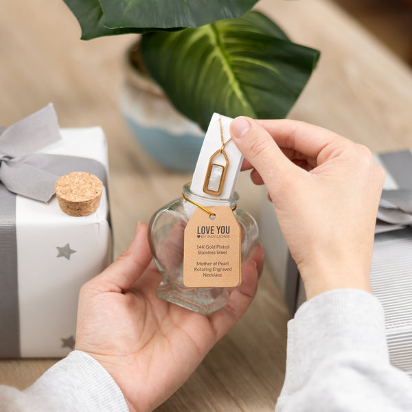 Pavilion Gift Company Daughter Mother Of Pearl - 16.5"-18.5" 14K Gold Plated Necklace