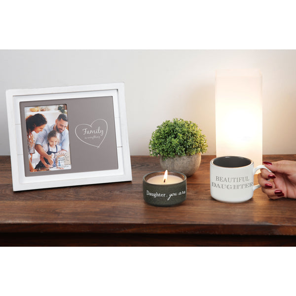 Pavilion Gift Company Daughter Stacking Mug And Candle Set 100% Soy Wax Scent: Tranquility