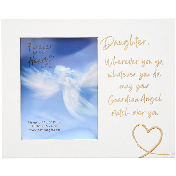 pavilion gift company Daugther Guardian Angel Visor Memorial Photo Frame (Holds 4" x 6" Photo)