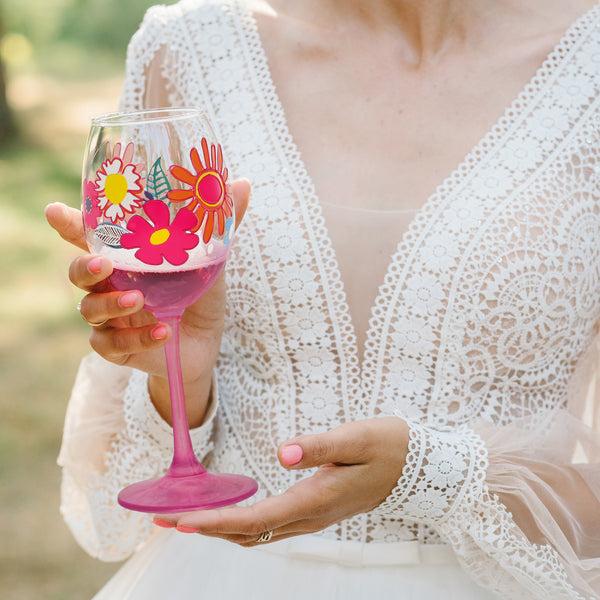 Pavilion Gift Company Day Drink Gift Boxed 18 Oz Wine Glass