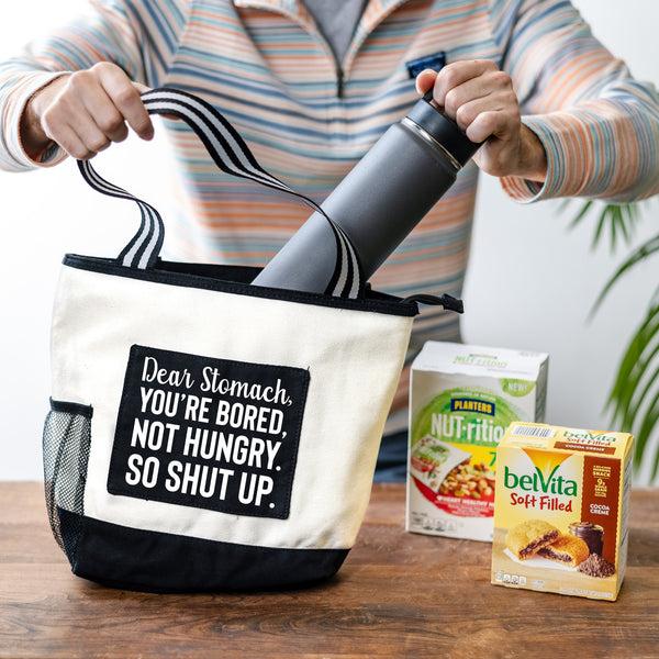 Pavilion Gift Company Dear Stomach Insulated Canvas Lunch Tote