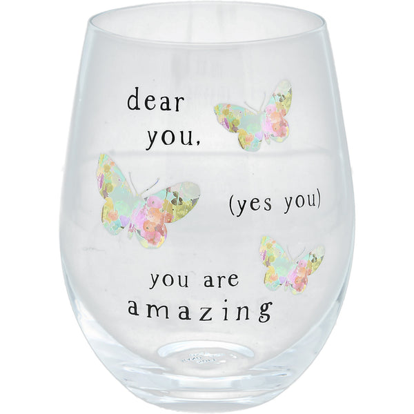 Pavilion Gift Company Dear You 18 Oz Stemless Wine Glass