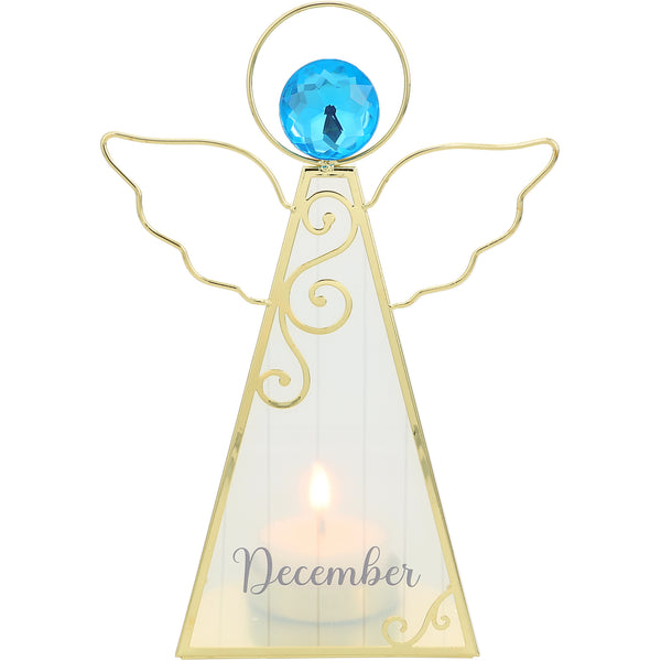 pavilion gift company December 6.5" Monthly Angel Tea Light Holder