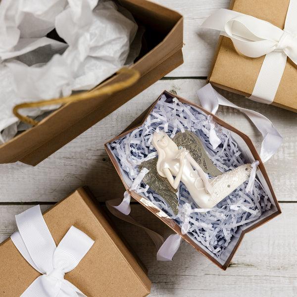 Pavilion Gift Company December Birthstone Angel 3.5" December Angel With Blue Topaz Butterfly