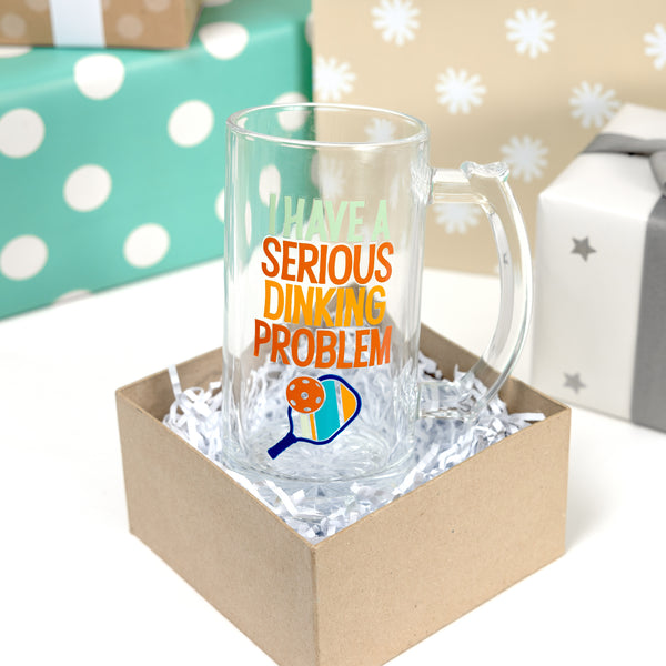 Pavilion Gift Company Dinking Problem 16 Oz Glass Stein