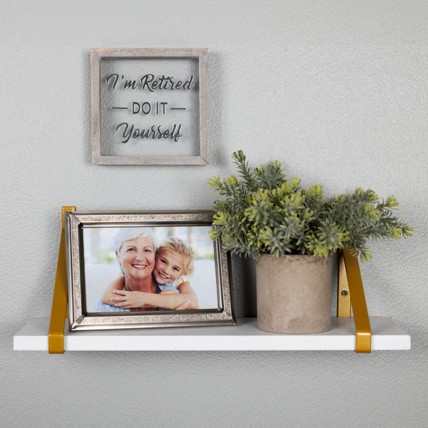 Pavilion Gift Company Do It Yourself 5" X 5" Wood Framed Glass Plaque