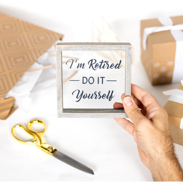 Pavilion Gift Company Do It Yourself 5" X 5" Wood Framed Glass Plaque