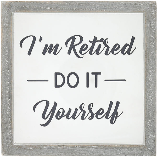 pavilion gift company Do It Yourself 5" x 5" Wood Framed Glass Plaque