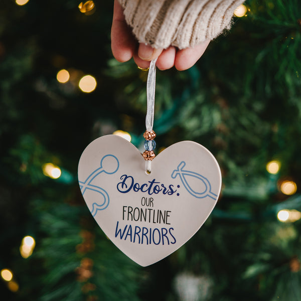 Pavilion Gift Company Doctors 3.5" Heart-Shaped Ornament