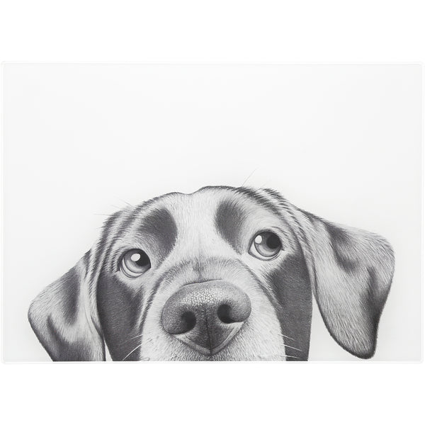 pavilion gift company Dog 13.75" x 9.75" Glass Cutting Board