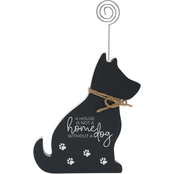 pavilion gift company Dog 6.5" Plaque with Photo Clip