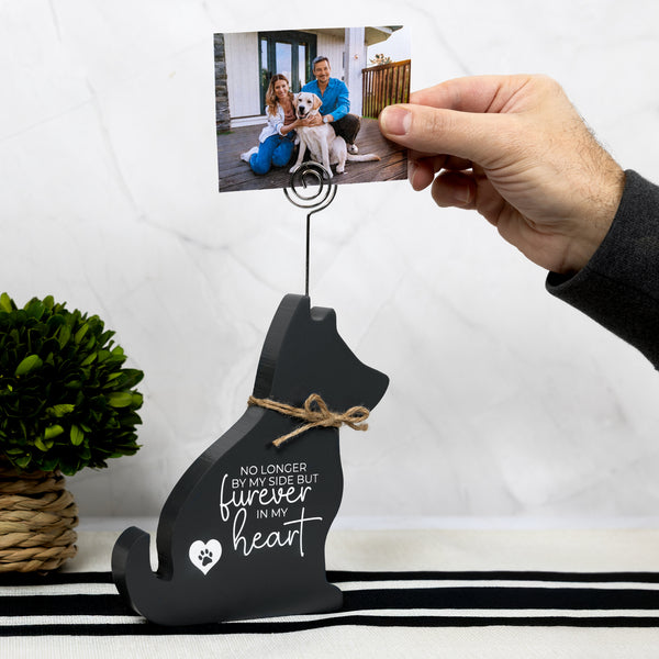 Pavilion Gift Company Dog Heart 6.5" Plaque With Photo Clip