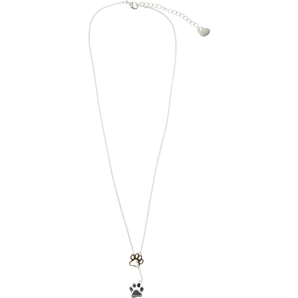 Pavilion Gift Company Dog Lover Rhodium Plated Adjustable Necklace And Earring Set