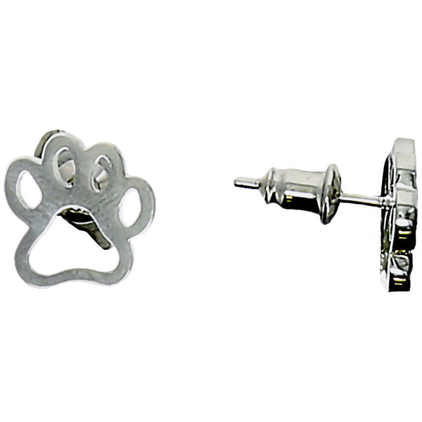 Pavilion Gift Company Dog Lover Rhodium Plated Adjustable Necklace And Earring Set