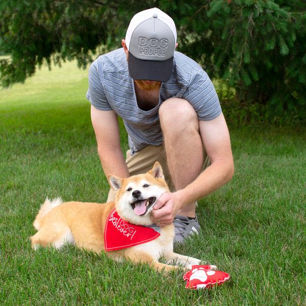 Pavilion Gift Company Dog People Adjustable Dark Gray Neoprene Mesh Hat