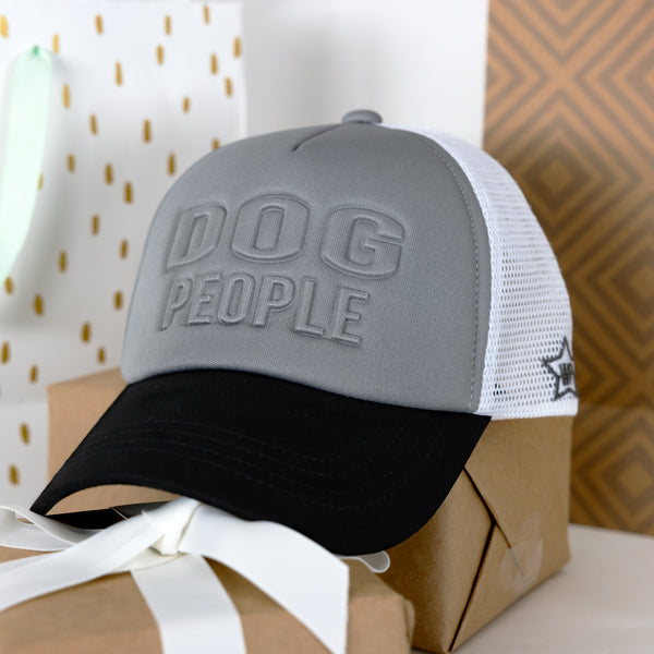 Pavilion Gift Company Dog People Adjustable Dark Gray Neoprene Mesh Hat