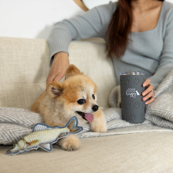 Pavilion Gift Company Dogs 20 Oz Travel Tumbler With 3D Silicone Wrap