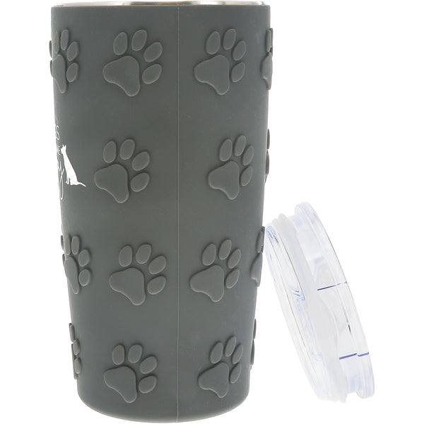 Pavilion Gift Company Dogs 20 Oz Travel Tumbler With 3D Silicone Wrap