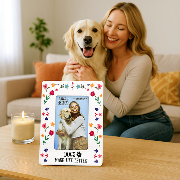 Pavilion Gift Company Dogs 6.25" X 8.25" Frame (Holds 4" X 6" Photo)