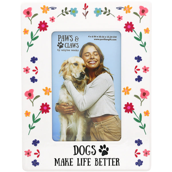 pavilion gift company Dogs 6.25" x 8.25" Frame (Holds 4" x 6" Photo)