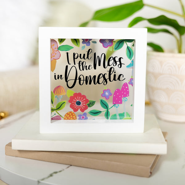 Pavilion Gift Company Domestic 5" X 5" Framed Glass Plaque