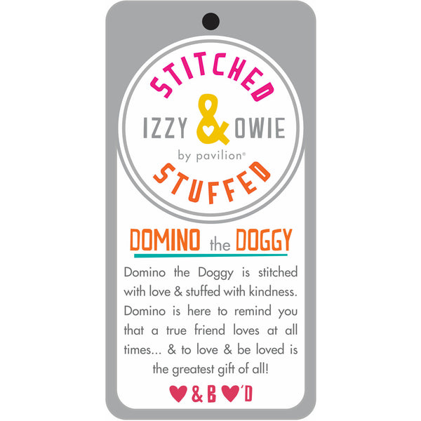 Pavilion Gift Company Domino The Dog 11" Dog Stuffed Animal/Door Stopper