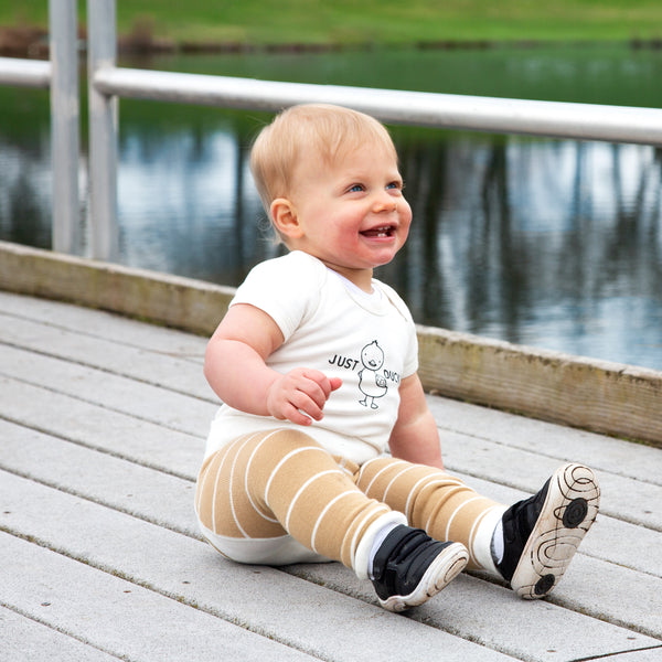 Pavilion Gift Company Duck 6-12 Months Oatmeal Onesie
