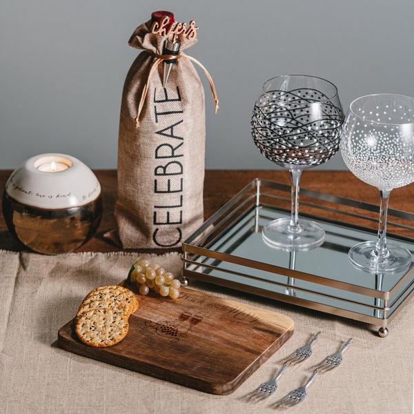 Pavilion Gift Company Eat And Drink 9" Acacia Cheese/Bread Board Set