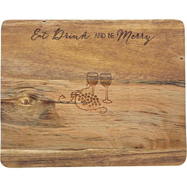 Pavilion Gift Company Eat And Drink 9" Acacia Cheese/Bread Board Set