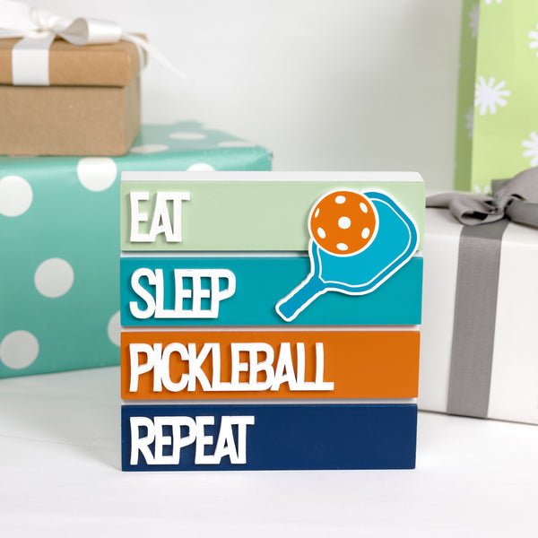 Pavilion Gift Company Eat Sleep Pickleball 6.5" MDF Plaque