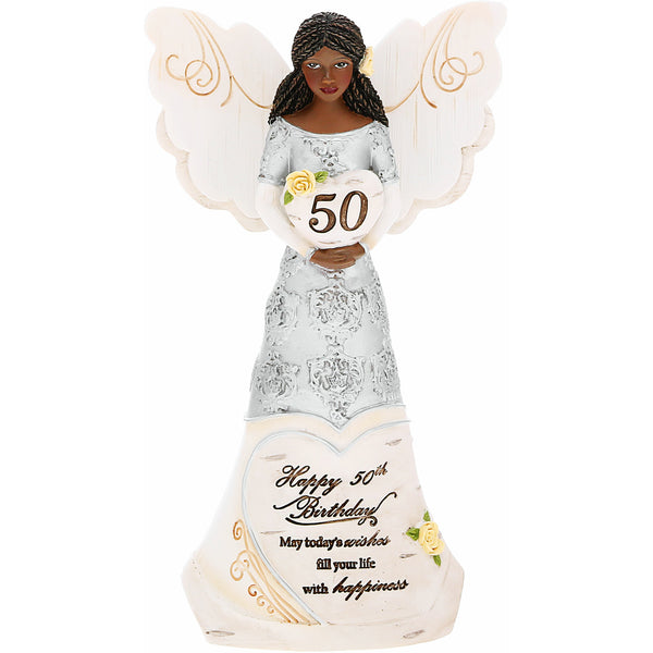 pavilion gift company EBN 50th Birthday 6" EBN Angel Holding Heart