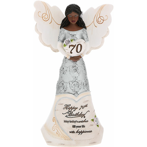 pavilion gift company EBN 70th Birthday 6" EBN Angel Holding Heart