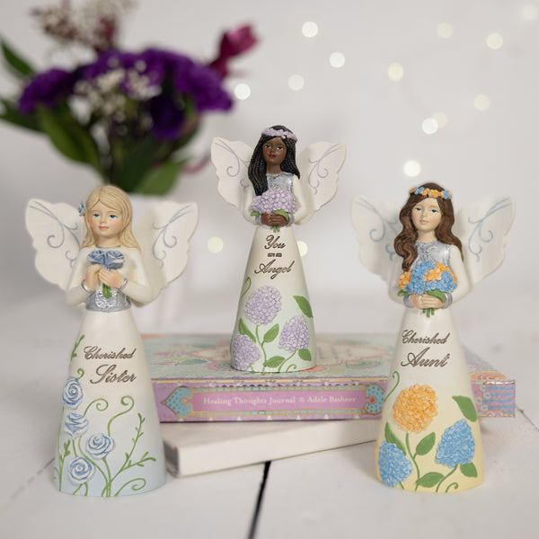 Pavilion Gift Company EBN An Angel 5" EBN Angel Holding Hydrangeas