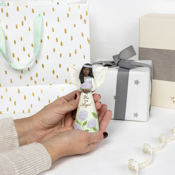 Pavilion Gift Company EBN An Angel 5" EBN Angel Holding Hydrangeas