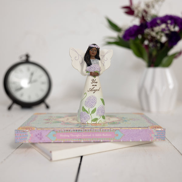Pavilion Gift Company EBN An Angel 5" EBN Angel Holding Hydrangeas
