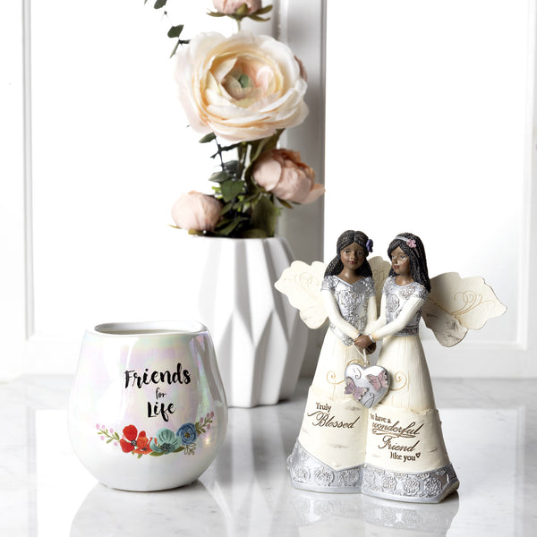 Pavilion Gift Company EBN Friendship 5.5" EBN Double Angels Holding Heart