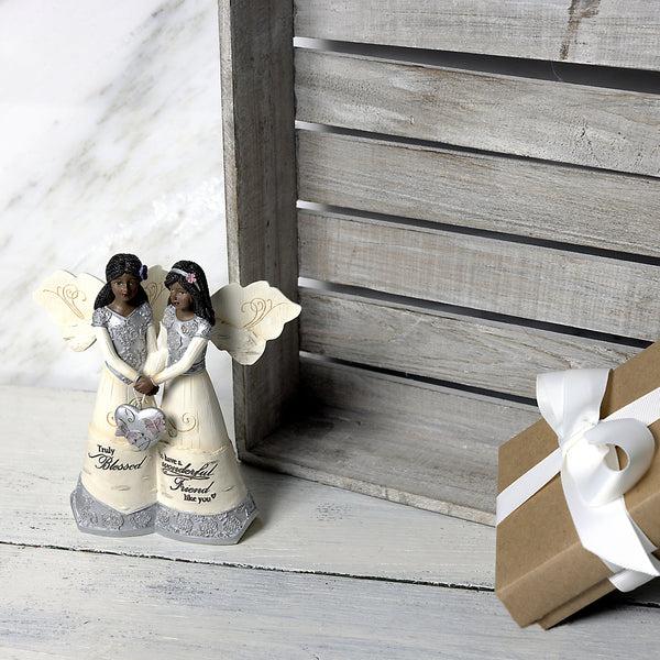 Pavilion Gift Company EBN Friendship 5.5" EBN Double Angels Holding Heart