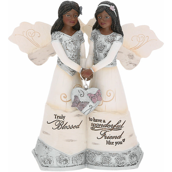 pavilion gift company EBN Friendship 5.5" EBN Double Angels Holding Heart