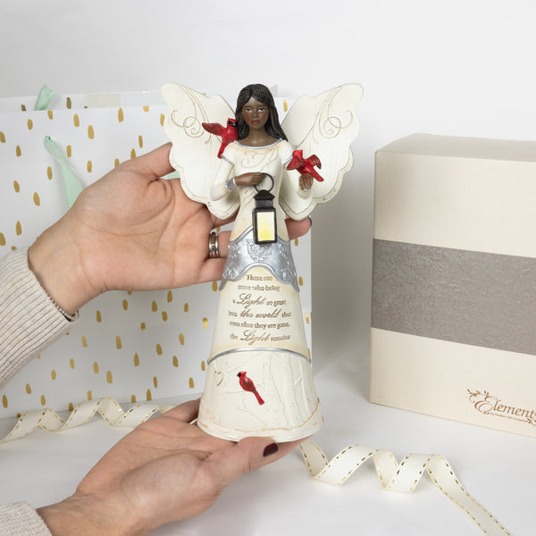 Pavilion Gift Company EBN Light Remains 9" EBN Angel Holding Lantern