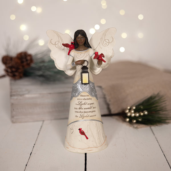 Pavilion Gift Company EBN Light Remains 9" EBN Angel Holding Lantern