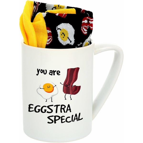 pavilion gift company Eggstra Special 18 oz Mug and Sock Set