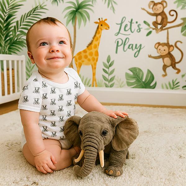 Pavilion Gift Company Elephants 0-6 Months Bodysuit