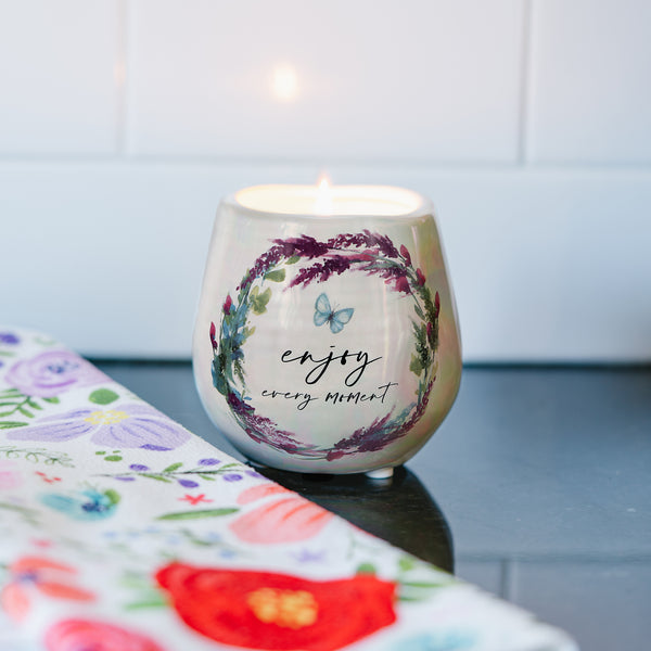 Pavilion Gift Company Enjoy 8 Oz - 100% Soy Wax Candle Scent: Tranquility