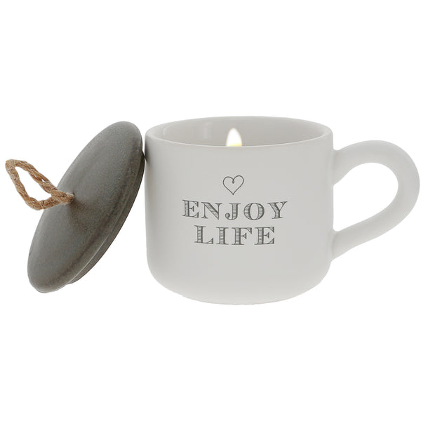pavilion gift company Enjoy Life 2 oz Mini Mug 100% Soy Wax Candle Scent: Tranquility