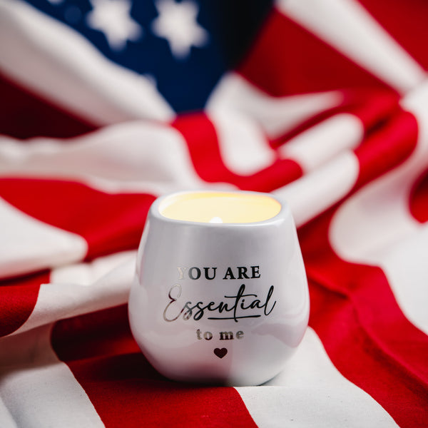 Pavilion Gift Company Essential 8 Oz - 100% Soy Wax Candle Scent: Fresh Linen