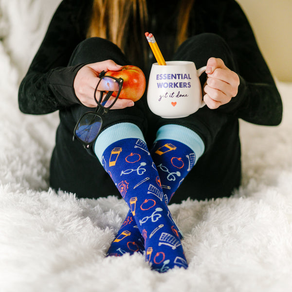 Pavilion Gift Company Essential Workers 15.5 Oz Mug And Sock Set