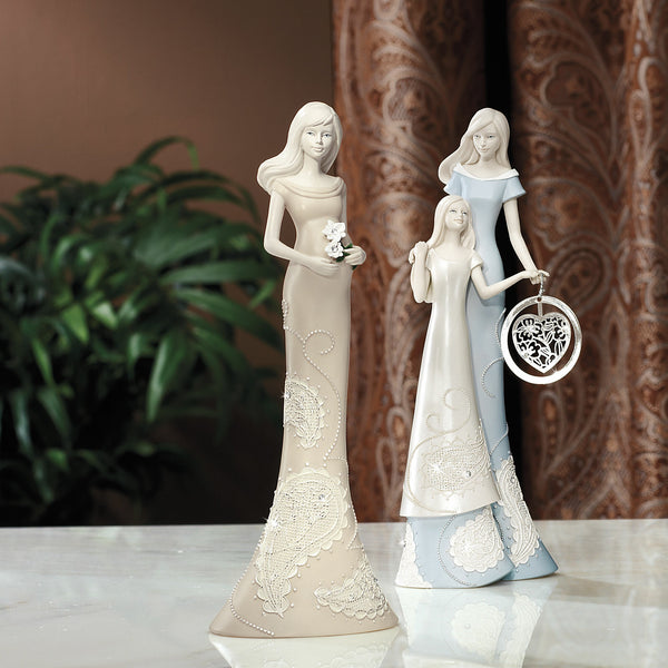 Pavilion Gift Company Expecting Mother 8" Figurine With Flowers